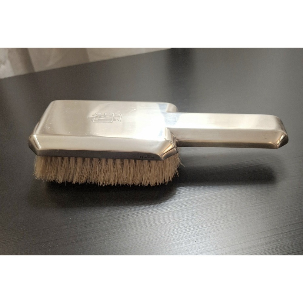 LUC LANEL Paris For Christofle 1930s Art Deco Silver Plated Geometric‎ Brush